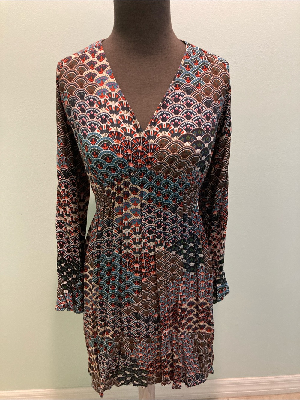 Maeve Multicolor Geometric Print Mini Dress